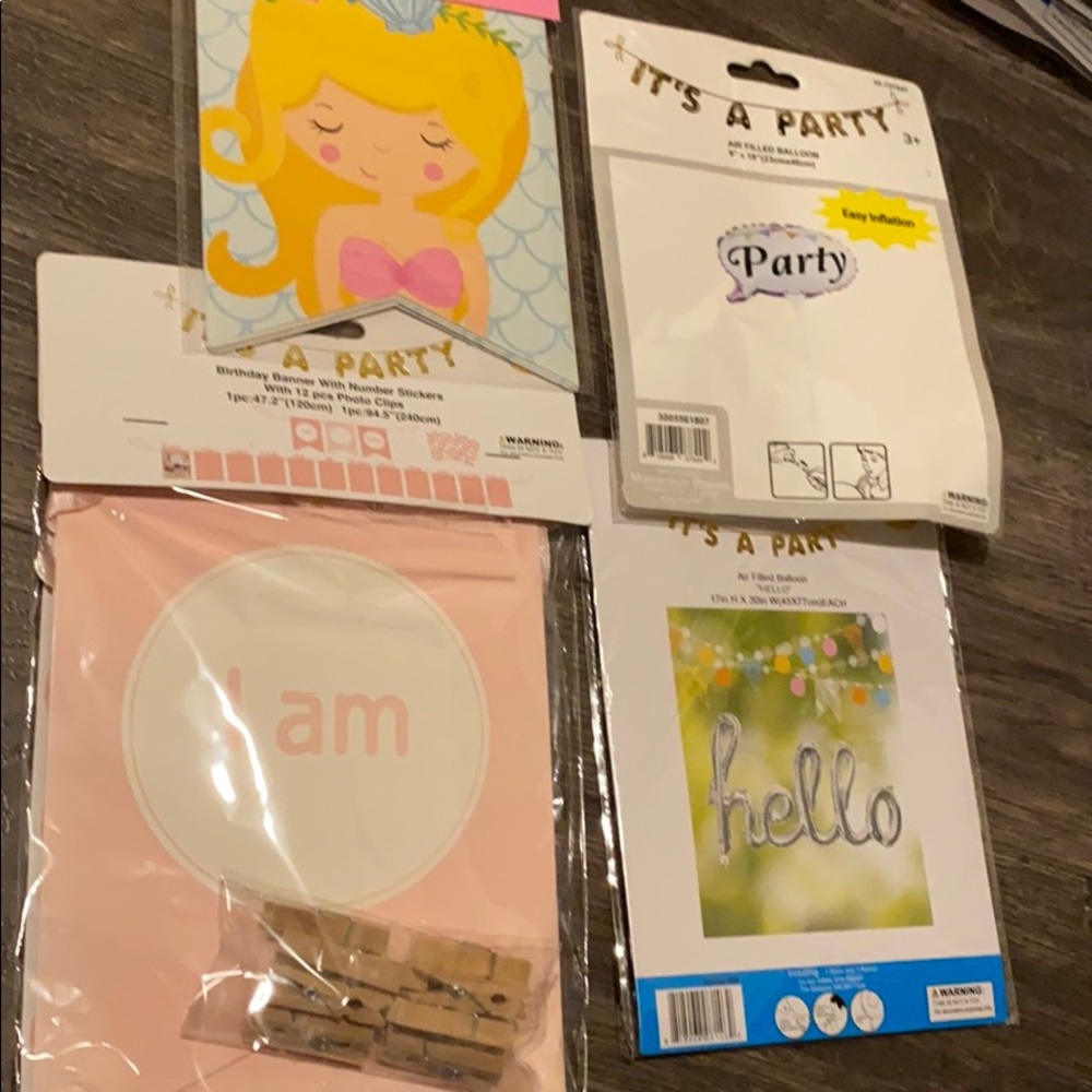 Girls birthday party decoration bundle lot